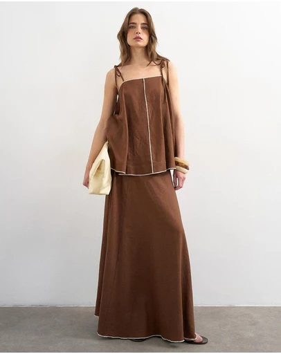 TOPSHOP - Caro Maxi Skirt Wvn