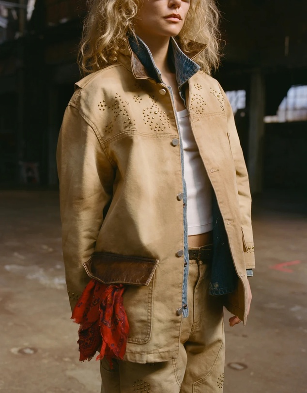 Found - Canvas Studded Work Jacket
