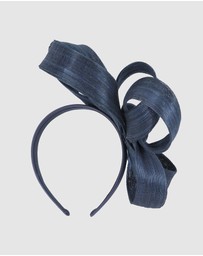 Fillies Collection - Navy Abaca Loops Racing Fascinator
