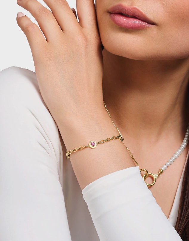 THOMAS SABO - Gold Cosmic Bracelet with Round Elements and Stones