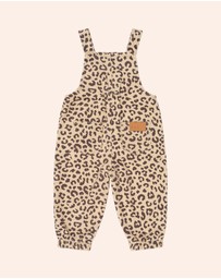 Huxbaby - Leopard Print Denim Overalls - Babies