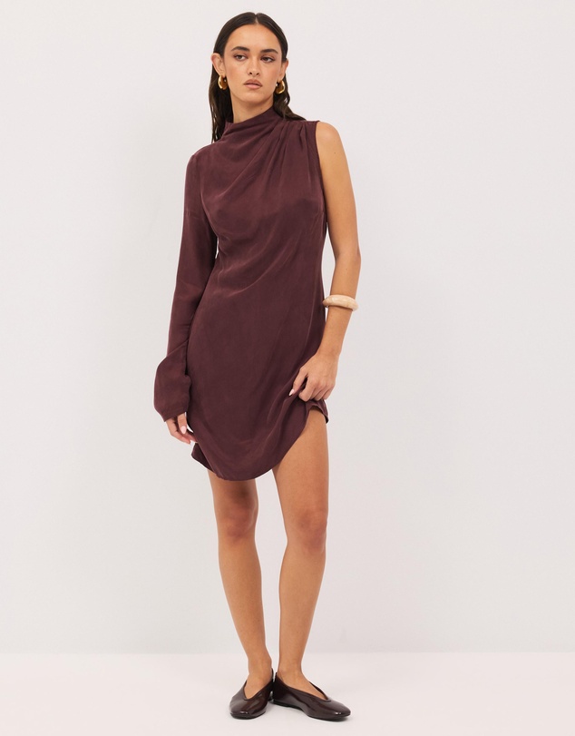 Calli - Sadie Cupro Draped Mini Dress