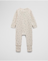 Country Road - Organically Grown Cotton Blend Logo Zip Jumpsuit