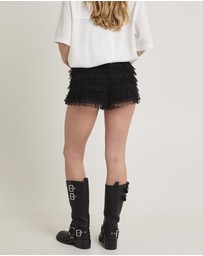 Insight - Heartbreaker Lace Ruffle Shorts
