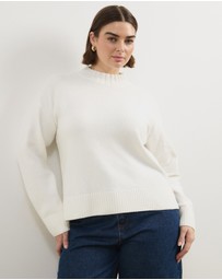 Atmos&Here Curvy - Classic Crew Knit Jumper