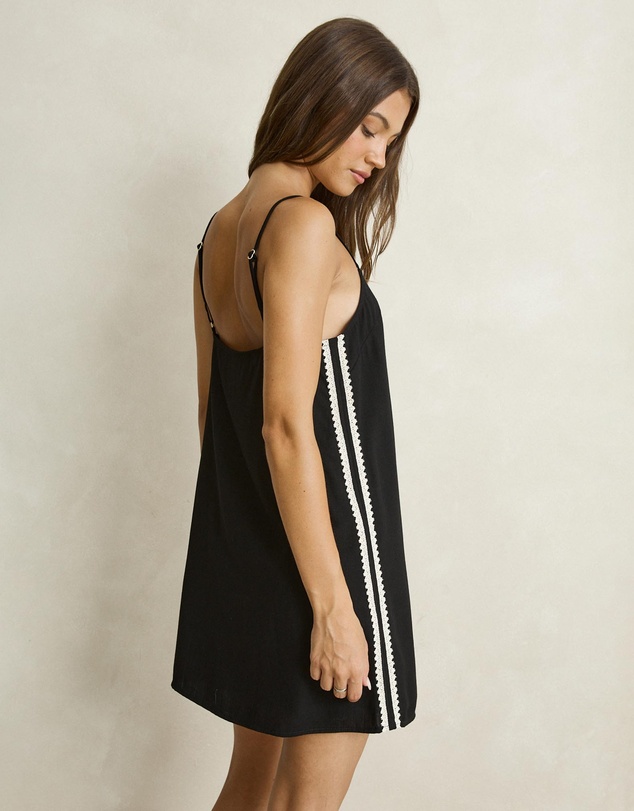 Rhythm - Linen Lace Slip Mini Dress