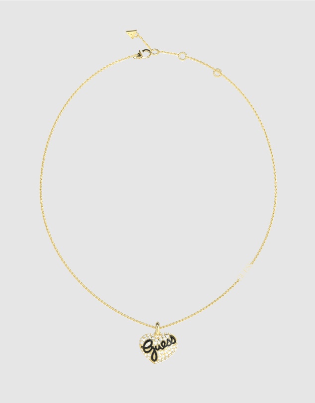 GUESS - Gold-Tone Vintage Guess Heart Necklace