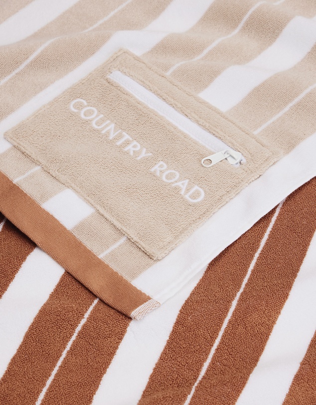 Country Road - Kyla Australian Cotton Small Pocket Beach Towel