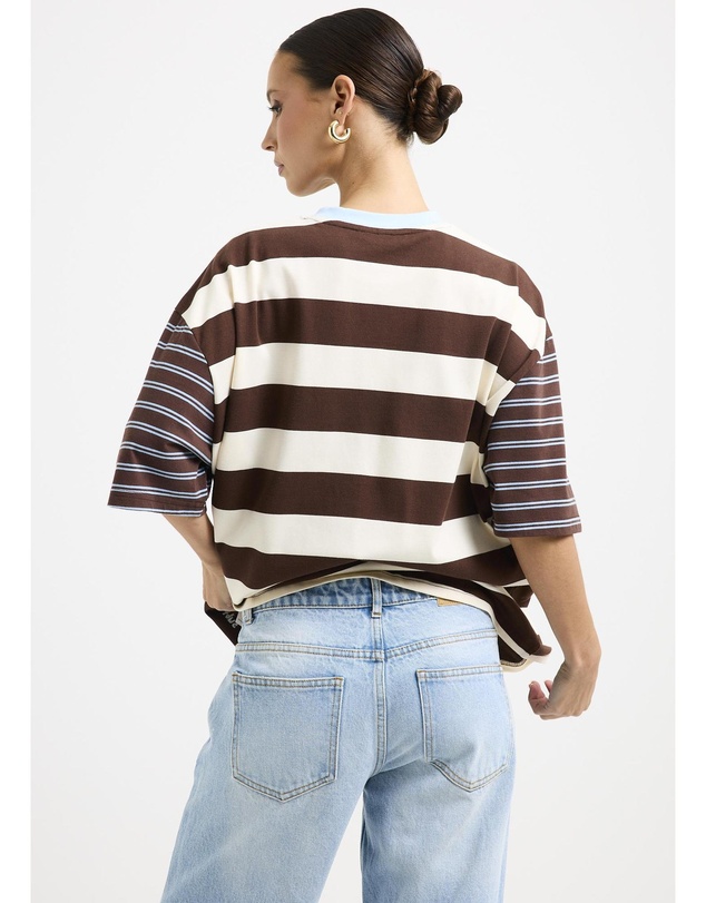 Subtitled - Fitzroy Stripes Oversized Short Sleeve T-Shirt