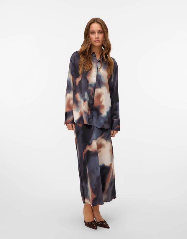 Vero Moda - Joa High Waisted Printed Maxi Skirt