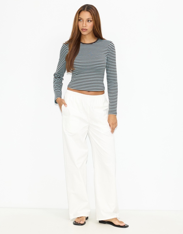 Dazie - Blush LS Stripe T-Shirt