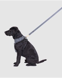 Mog & Bone - Neoprene Dog Harness - Navy Check Print