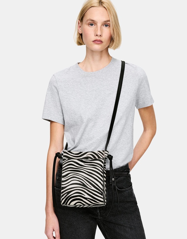 ARKET - Zebra-Print Leather Crossbody
