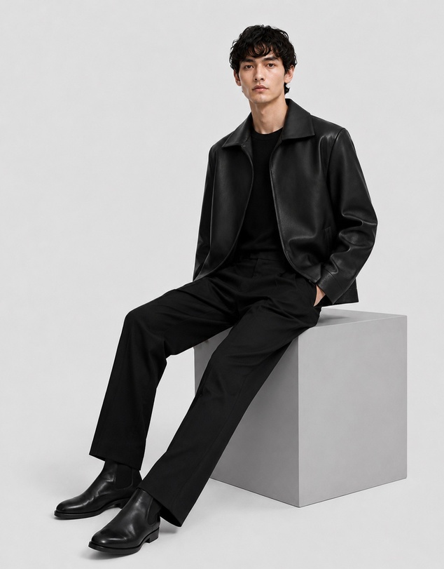 Justin Cassin - Solomon Faux Leather Jacket