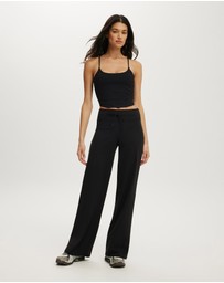 Cotton On Body Active - Ultra Soft Tie Front Wide Leg Pant