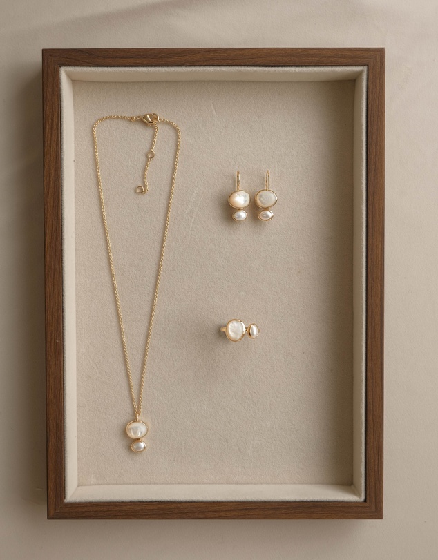Bianc - Cubism Necklace Mother Of Pearl