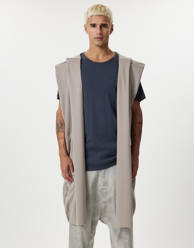 Surrounded By Ghosts - The Natrolite Hooded Rib Knit Sleeveless Cardigan