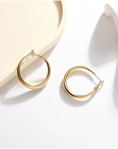 Mestige - Moonbeam Hoops - 18K Gold Plated