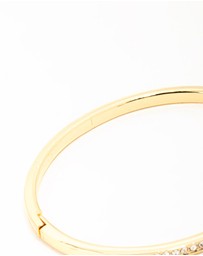 Lovisa - Gold Diamante Hinged Bangle