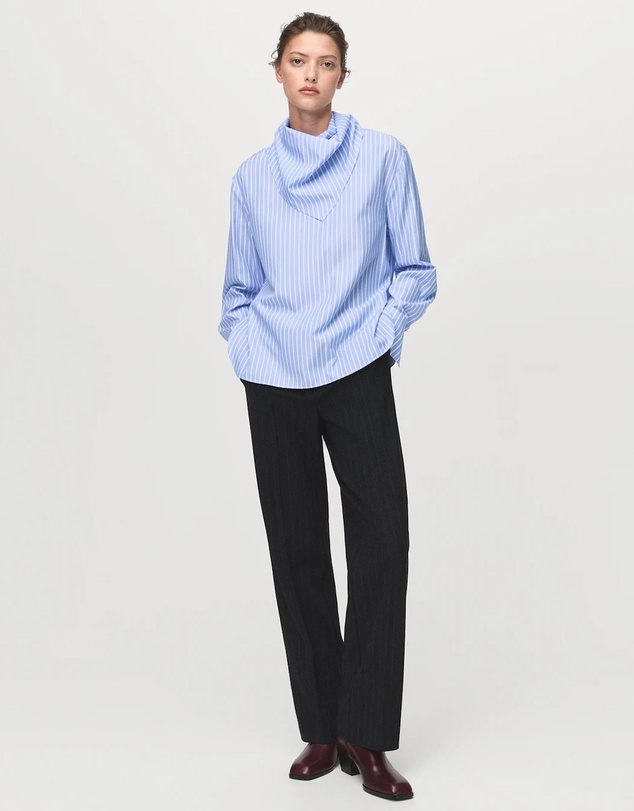 M.N.G - Striped Blouse With Handkerchief