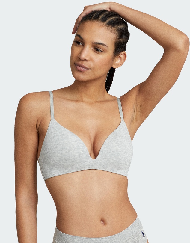 Polo Ralph Lauren - Polo Essentials Organic Cotton Wireless Plunge Bra