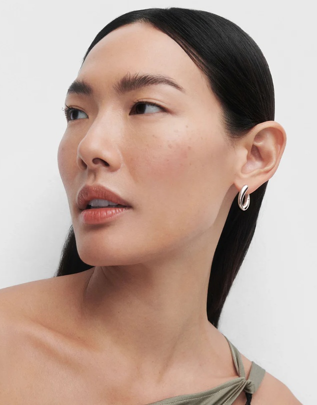 PDPAOLA - Helix Silver Hoop Earrings