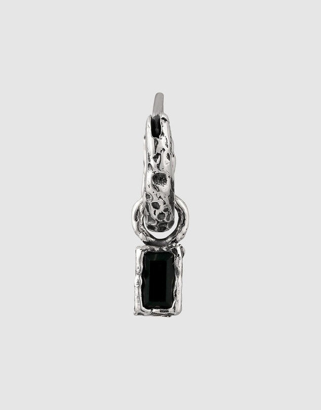 Haze & Glory - Liquid Onyx Hoop in Oxidised 925 Silver