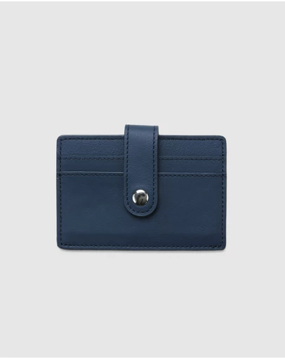 Globite - Leather RFID Card Holder Snap Button
