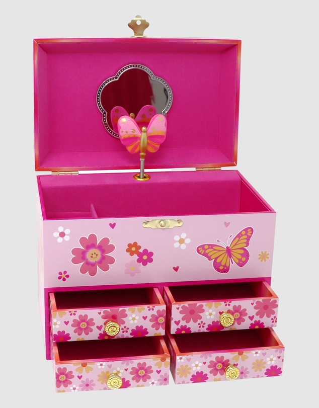 Pink Poppy - Vibrant Vacation Medium Musical Jewellery Box