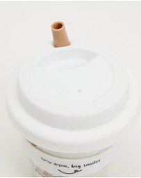 itti bitti - Reusable Baby Cino Cup with 2 Straws - Zoom Zoom Race Car