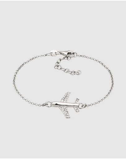 Elli Jewelry - Bracelet Crystal Aeroplane 925 Sterling Silver
