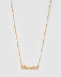 Izoa - Cancer Written Star Sign Necklace