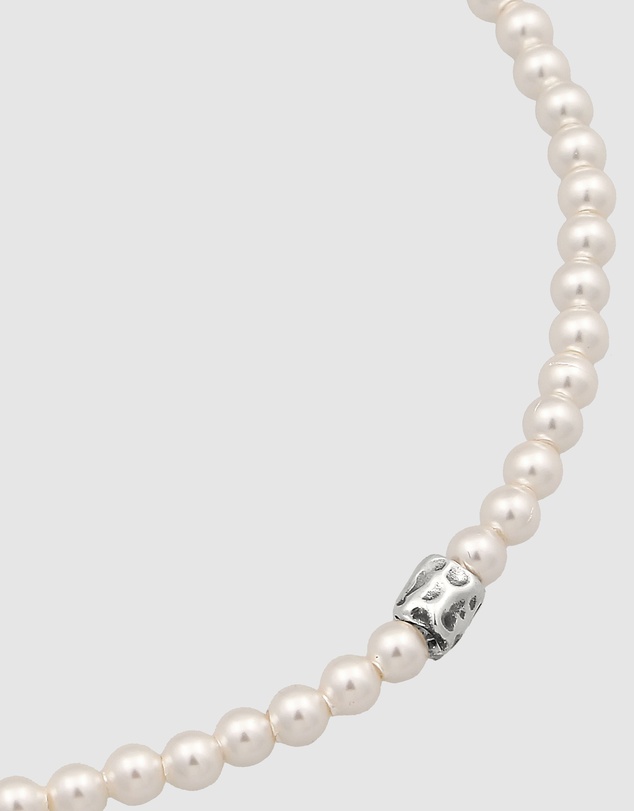 Kuzzoi - ICONIC EXCLUSIVE - Bracelet Male Beads Pearl 925 Sterling Silver
