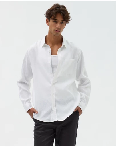 AERE - Resort Linen LS Shirt