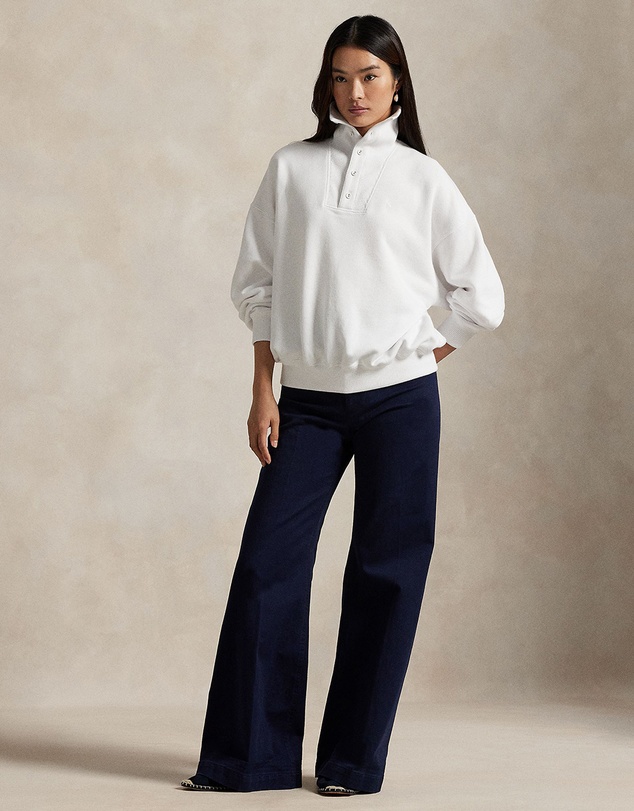 Polo Ralph Lauren - Ribbed-Trim Mock Neck Pullover