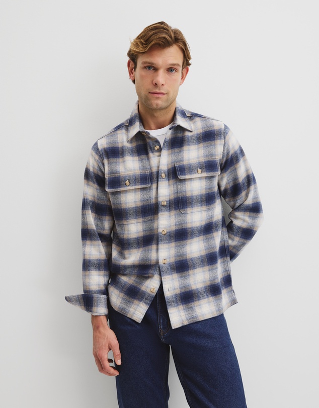 Country Road - Cotton Flannel Check Overshirt