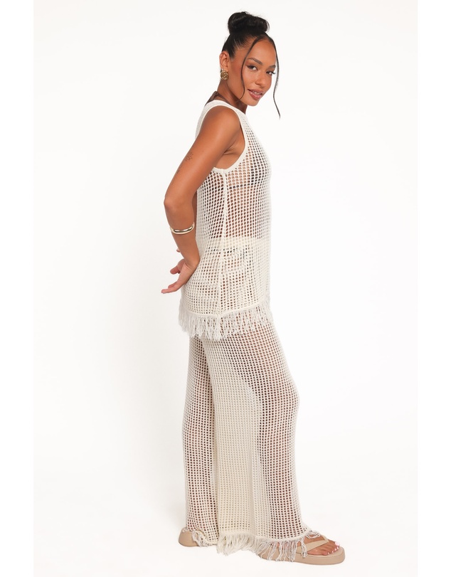Petal & Pup - Lorna Knitted Pant - Off White