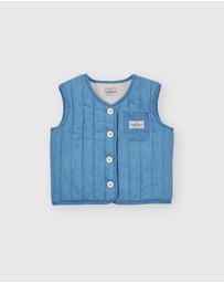 Goldie + Ace - Reversible Chambray Button Vest - Babies-Kids