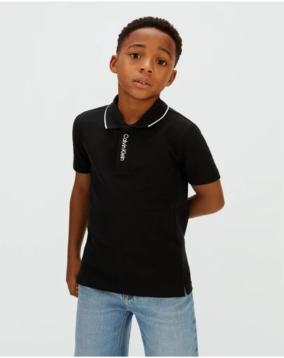Calvin Klein Jeans - Boys Stretch Pique Tipping Polo Shirt