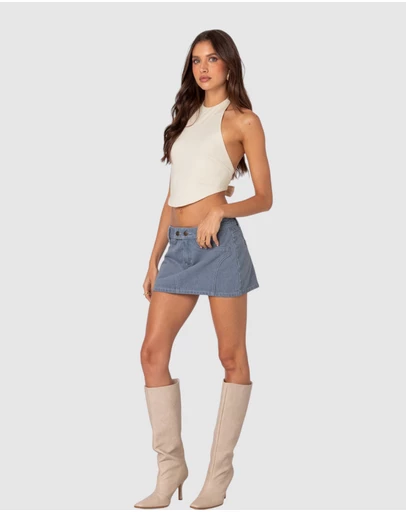 EDIKTED - Raine Curved Halter Top