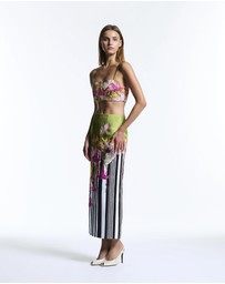 Muma World - Mixed Floral Canopy Beaded Column Skirt