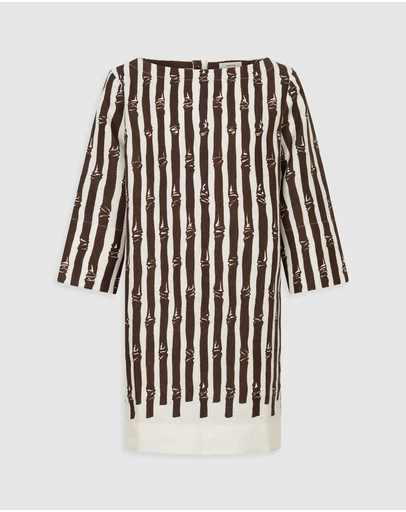 Oroton - Bamboo Print Shift Dress