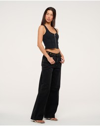 Abrand - 95 Mid Baggy Eyelet Jeans