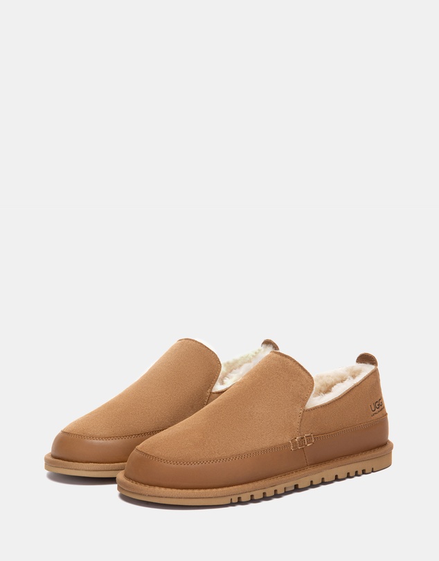 EVERAU - Australian Shepherd Ugg Frozark Cow Suede Upper Loafer Oxfords Flats