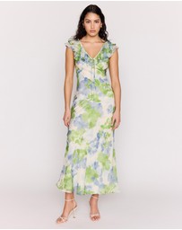 MINKPINK - Carrie Ruffled Midi Dress