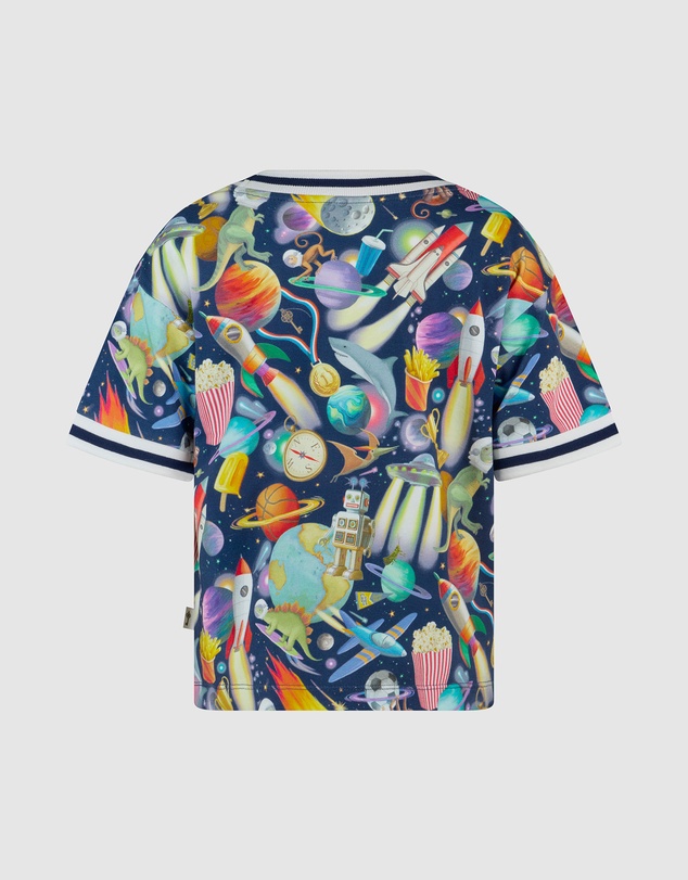 Fleur Harris - 'Out of This World' Rocket Tee in Navy