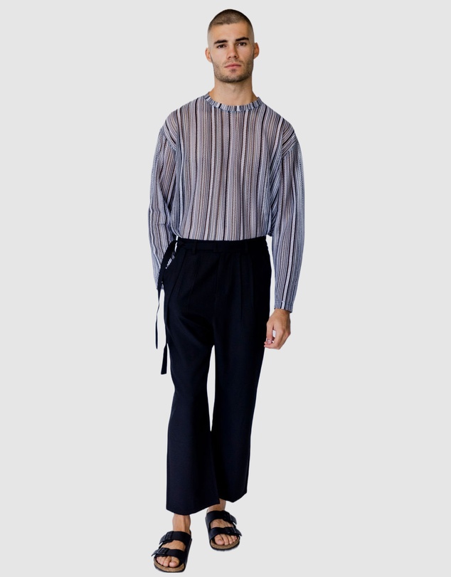 Justin Cassin - Chad Sheer Stripe Top