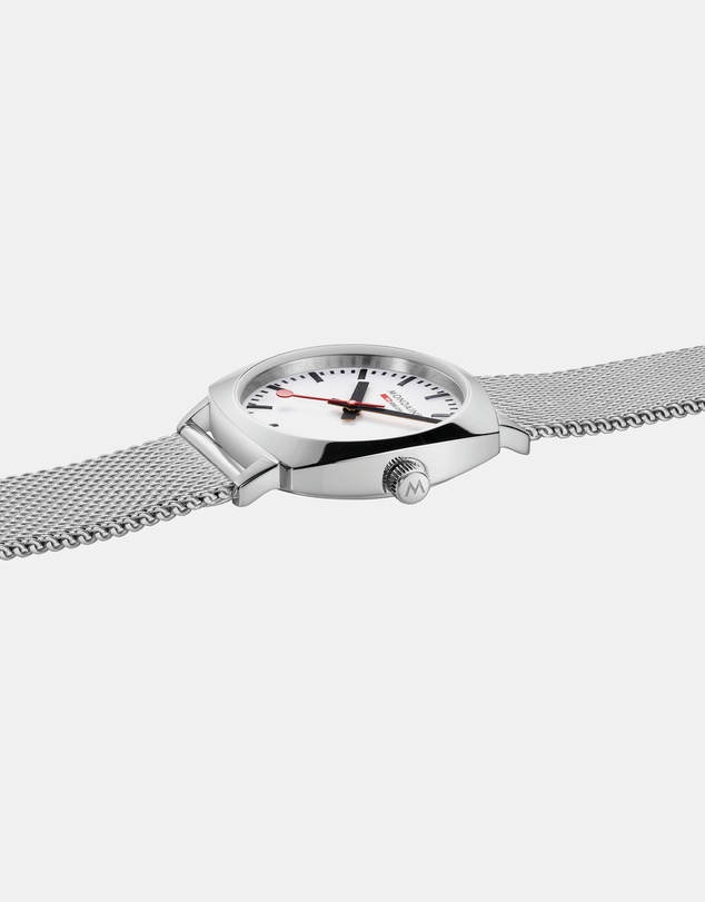 Mondaine - Mondaine Official Swiss Railways Petite Cushion 31mm Stainless Steel Watch