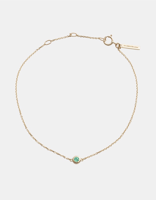 Kirstin Ash - Petite Birthstone Bracelet May Emerald