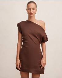 Forever New - Danielle Asymmetrical Linen Mini Dress